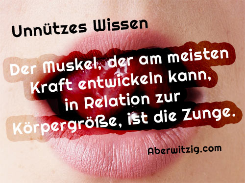 Lustiger Fakt Zunge