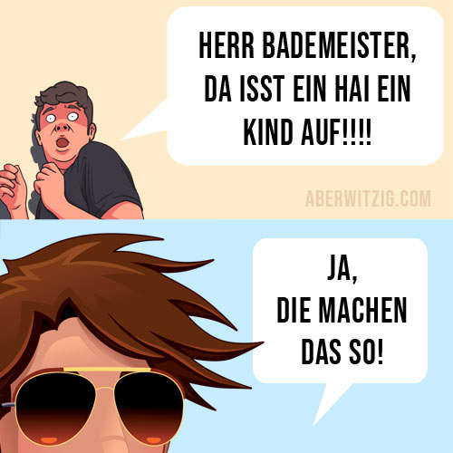 Witz Bademeister Hai