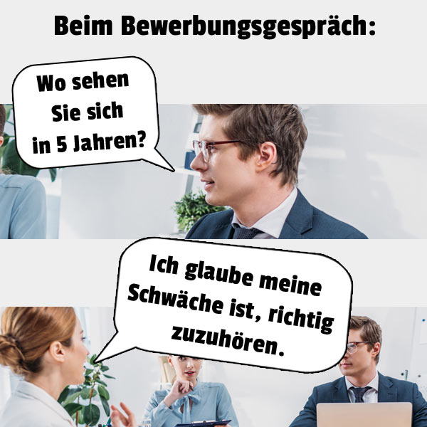 Lustiges Bewerbungsgesprch