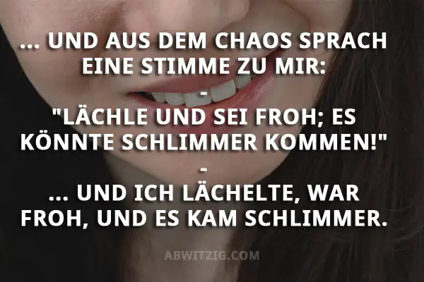 Lustiger Verzweiflungsspruch Motivation