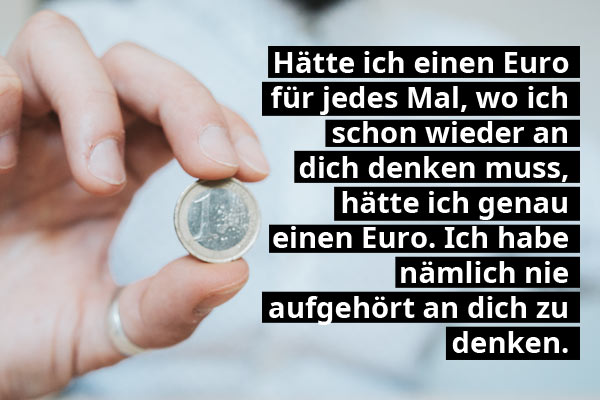 Verliebsein Spruch ein Euro