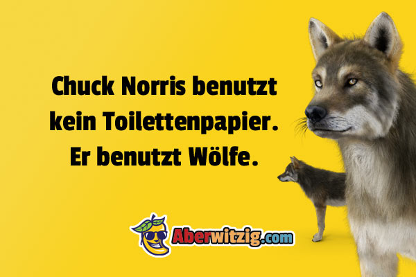 Funfakt Chuck Norris Toilettenpapier Wölfe