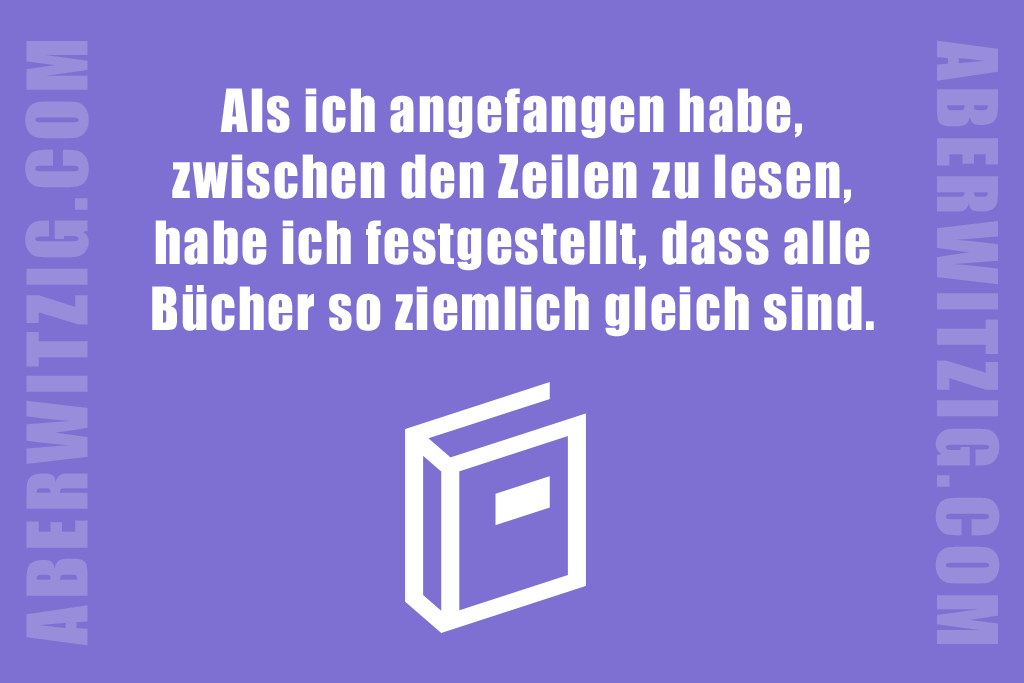 Witz über das Buchlesen